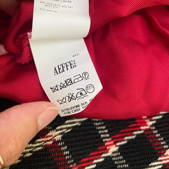 Moschino Italy Red Long Sleeves Festive Virgin Wool Silk Mini Dress Italy Sz 10 - Picture 4 of 13